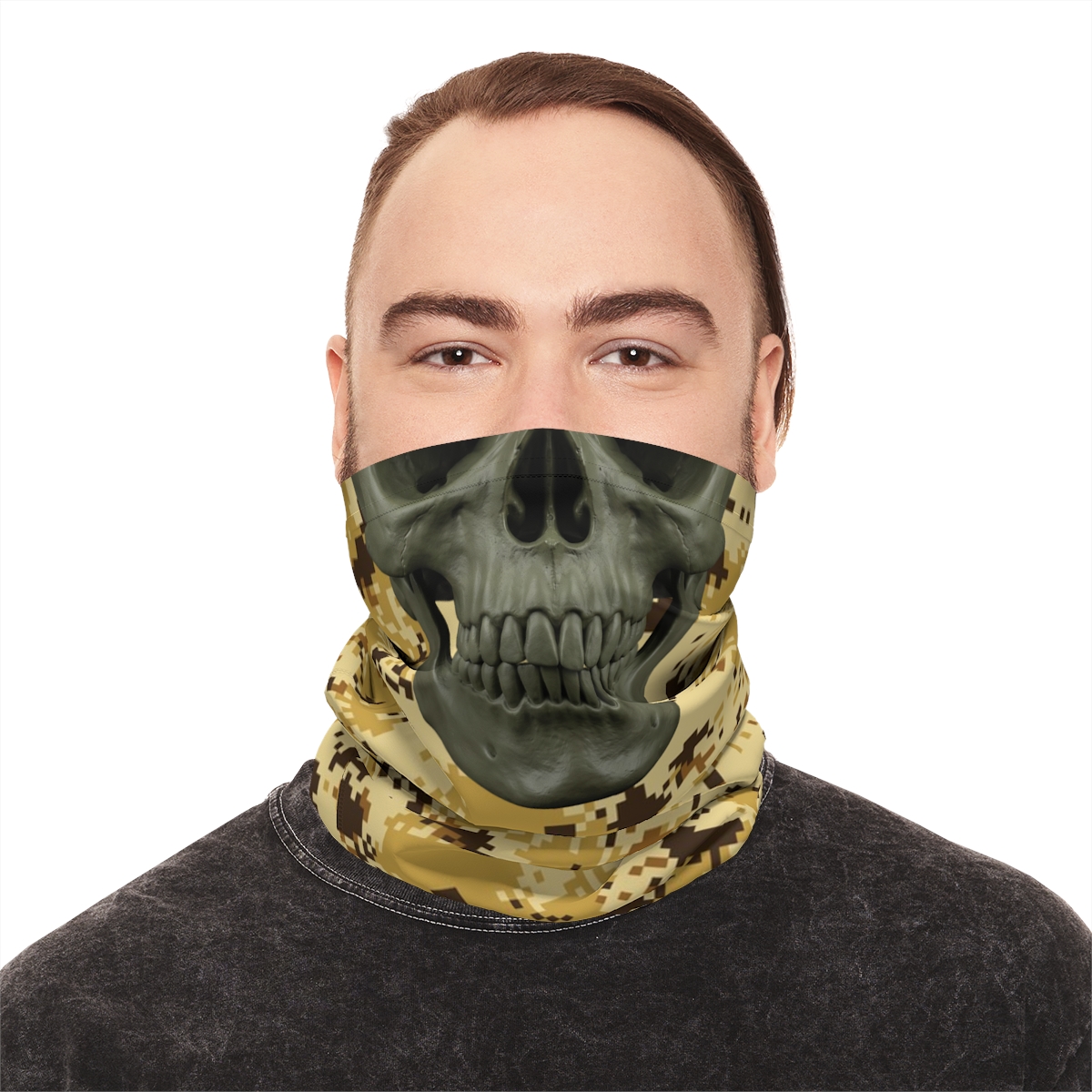 Desert Digital Camouflage Skull Neck Gaiter