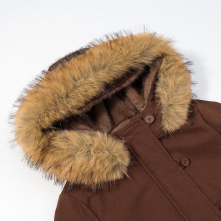 Detachable Fur Collar Cotton-Padded Jacket for Women | Retro Style 3