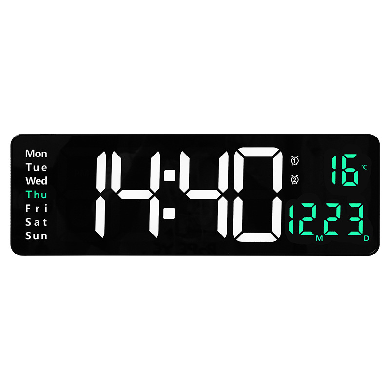 16-Inch Nordic-Style Digital LED Wall Clock