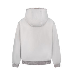 Hawk Embroidered Letter Hooded Cotton Coat | Unisex Loose Warm Outerwear 4