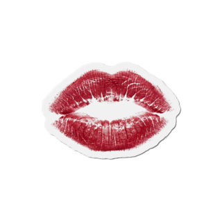 Red Lipstick Kiss Magnet | Die-Cut Magnet 2