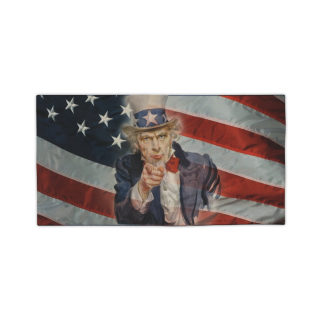 Uncle Sam Pointing American Flag Beach Towel | Patriotic Fourth of July 5