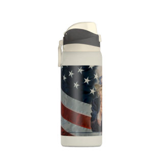 Uncle Sam Pointing Water Bottle | American Flag Patriotic 32oz 10