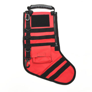 Calcetín navideño táctico, bolsa de almacenamiento estilo militar
