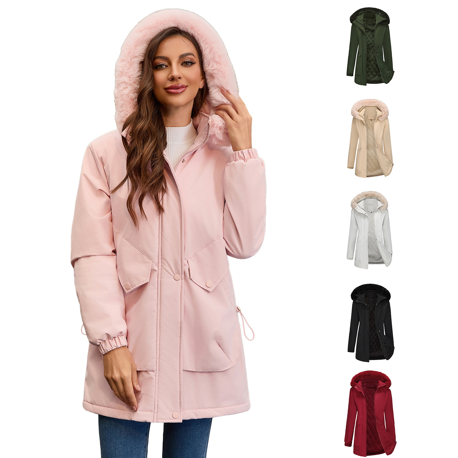 Women's Hooded Long Sleeve Cardigan Jacket | Chic Commute Style