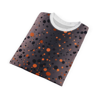 Orange and Black Paint Splatter Tee | All Over Print Shirt 29
