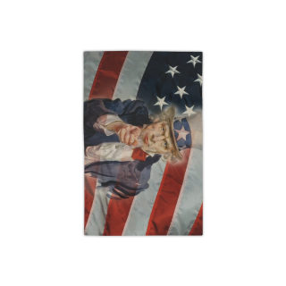 Uncle Sam Pointing American Flag Beach Towel | Patriotic Fourth of July 4