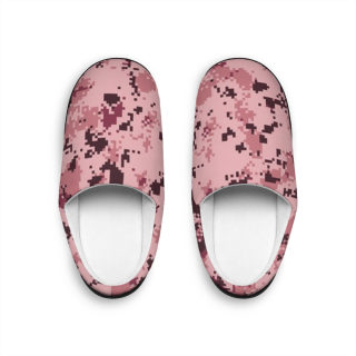 Pink Camouflage Indoor Slippers | Women's Cozy House Shoes 2