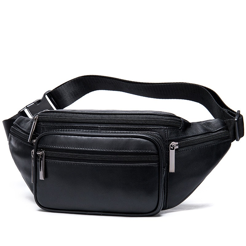 Men's Sheepskin Waist Bag for Phone