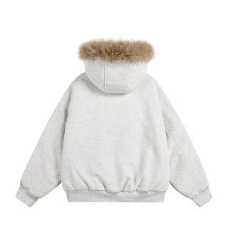 Hooded Fur-Collar Thickened Cotton-Padded Coat | Warm Winter Jacket 2