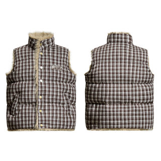 Fleece Plaid Cotton Vest | Loose Casual Warm Versatile Outerwear 5