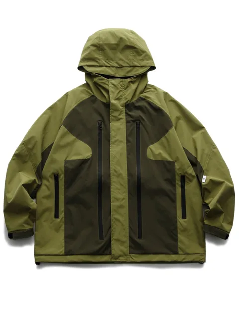 High Street Patchwork Hooded Jacket for Women | Vintage Double-Zipper Coat 6