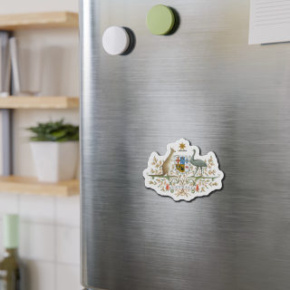 Australian Coat of Arms Die Cut Magnet | Kangaroo Emu Shield Magnet 12