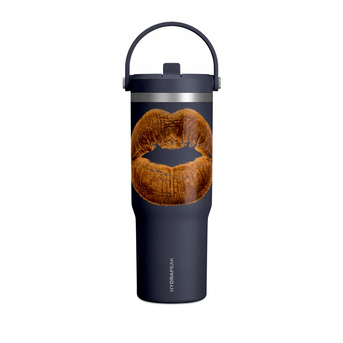 Faux Fur Kiss Lips Tumbler 32oz | Lip Print Travel Mug