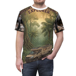 Outback Explorer Campervan Tee | Jungle RV Adventure All-Over Print 5