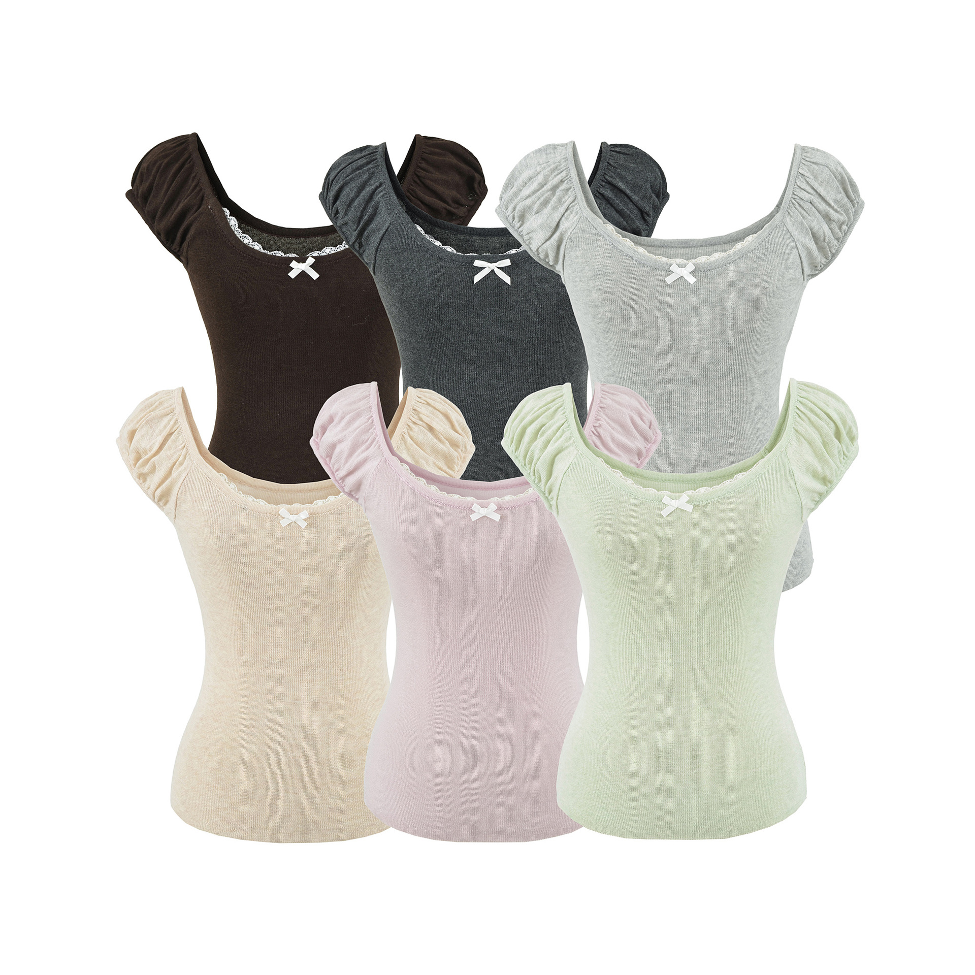 Butterfly Lace Knit T-Back Vest | Off-Shoulder Cropped Babydoll Top