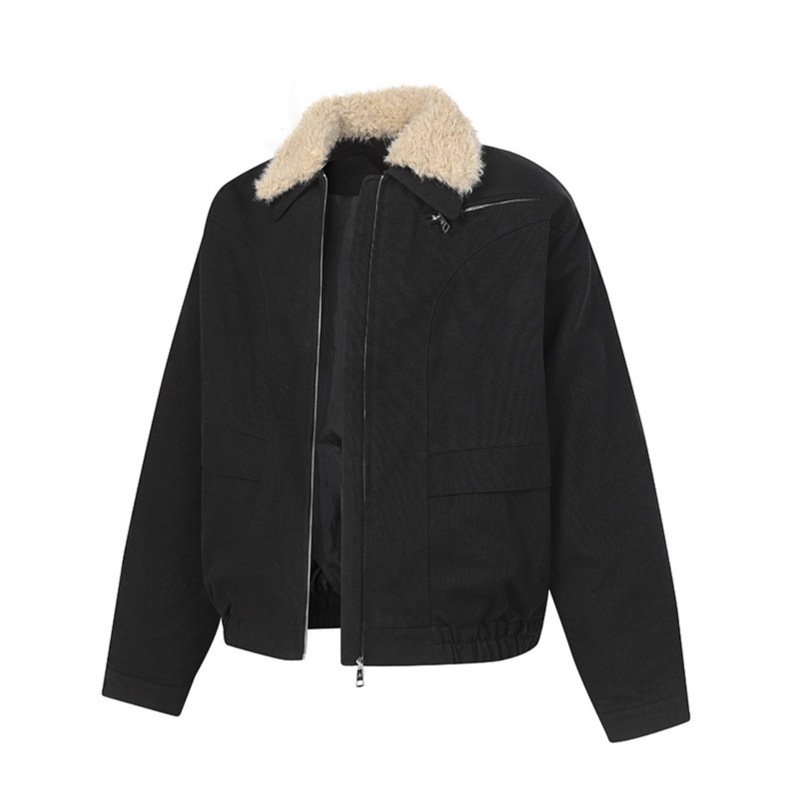 Reversible Wool Fleece Jacket, Short and Thickened