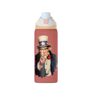 Uncle Sam Pointing Water Bottle | 32oz Insulated Stainless Steel 5