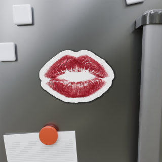 Red Lipstick Kiss Magnet | Die-Cut Magnet 10
