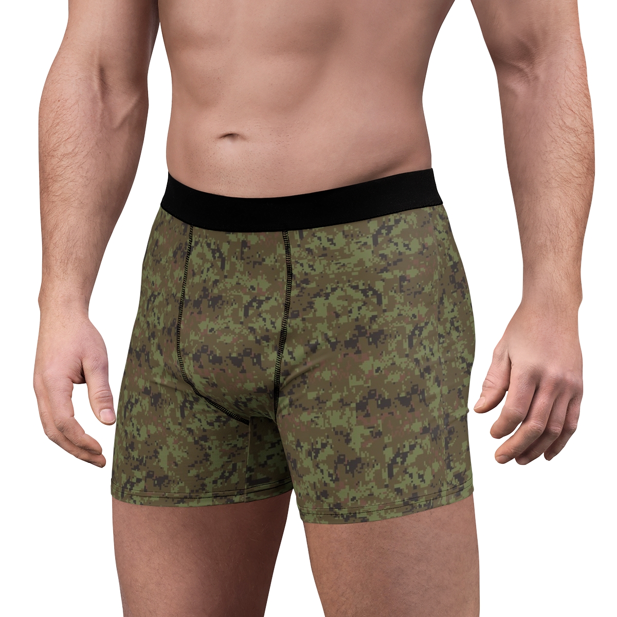 Green Digital Camo Boxer Briefs
