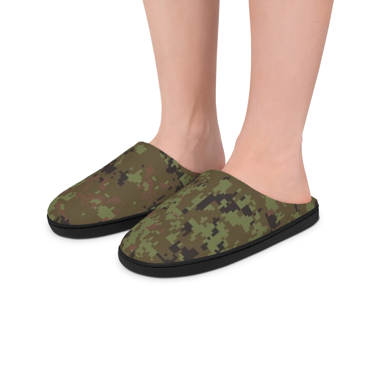 Camouflage Pattern Womens Indoor Slippers | Camo House Shoes