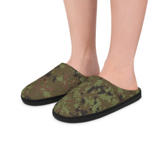 Camouflage Pattern Womens Indoor Slippers | Camo House Shoes 1