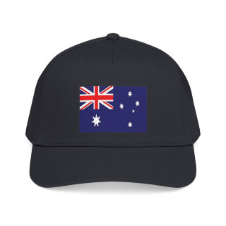 Australian Flag Mid Profile Baseball Cap | Australia Flag Embroidered Hat 5