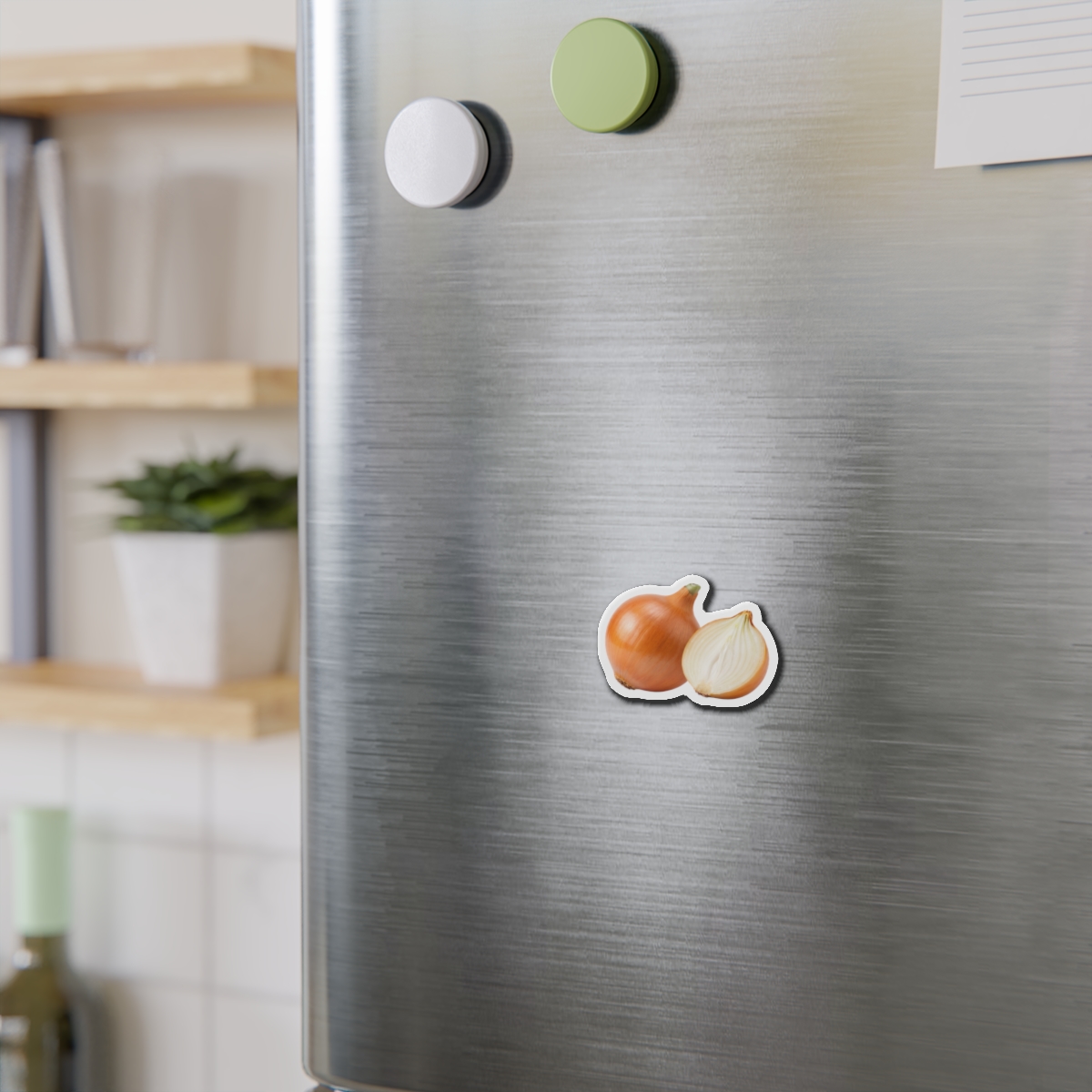 Onion Illustration Die-Cut Magnet