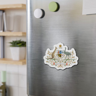Australian Coat of Arms Die Cut Magnet | Kangaroo Emu Shield Magnet 13