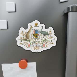 Australian Coat of Arms Die Cut Magnet | Kangaroo Emu Shield Magnet 10