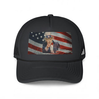 Uncle Sam Pointing Adidas Trucker Hat | Patriotic American Flag Cap 3