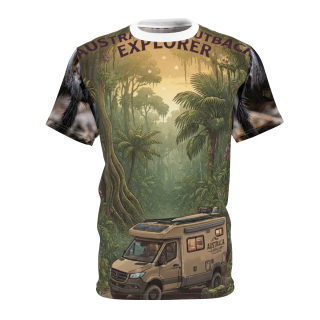 Outback Explorer Campervan Tee | Jungle RV Adventure All-Over Print 2