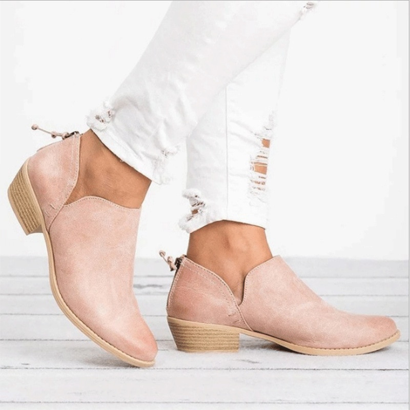 Women's Slip-On Platform Ankle Boots for Winter