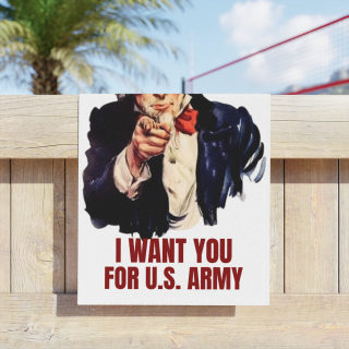 Uncle Sam I Want You for U.S. Army Beach Towel | Patriotic Vintage Recruitment Print 7