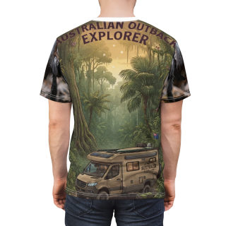 Outback Explorer Campervan Tee | Jungle RV Adventure All-Over Print 7