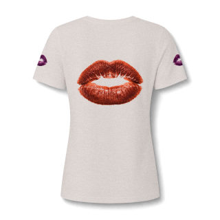Paint Splatter Face V-Neck Tee | Abstract Face Art 17