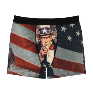 Uncle Sam Pointing Boxer Briefs | American Flag All Over Print 2