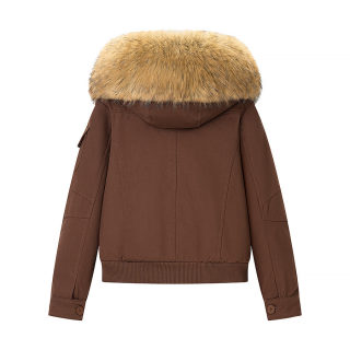 Detachable Fur Collar Cotton-Padded Jacket for Women | Retro Style 2