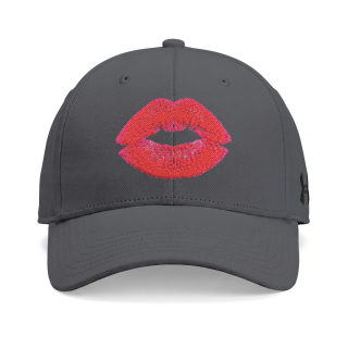 Glitter Kiss Lips Cap | Baseball Hat with Lip Print 4