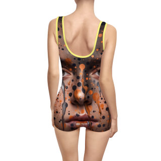 Abstract Face Art Swimsuit | Portrait All-Over Print 35