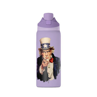 Uncle Sam Pointing Water Bottle | 32oz Insulated Stainless Steel 7