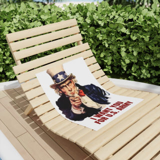 Uncle Sam I Want You for U.S. Army Beach Towel | Patriotic Vintage Recruitment Print 10