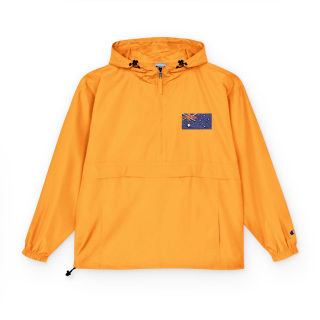Packable Anorak Jacket | Hooded Windbreaker, Pocket Patch Detail 2