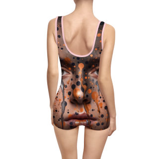 Abstract Face Art Swimsuit | Portrait All-Over Print 40