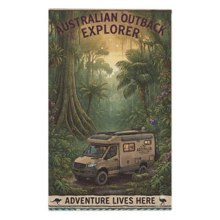 Australian Outback Explorer Rally Towel | Adventure Lives Here, 11x18 2