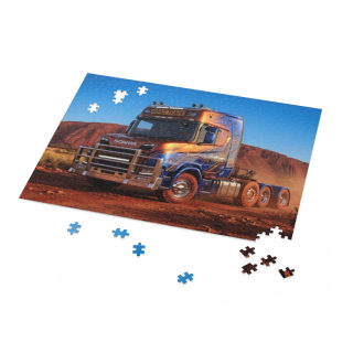Orange Blue Semi Truck Puzzle | 120–500 Piece 9