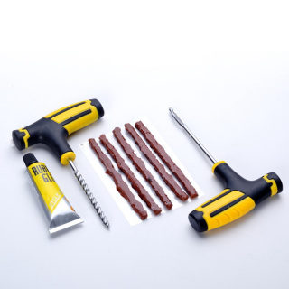 Car Tire Repair Tool Set with Vacuum Seal Strips