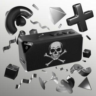 Skull and Crossbones Bluetooth Speaker | Pirate Skull Portable Speaker 4