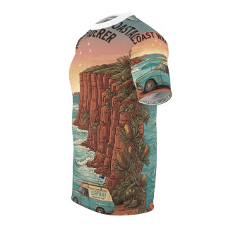 Coastal Wanderer Surf Van Tee | Ocean Cliffs Sunset All-Over Print 23