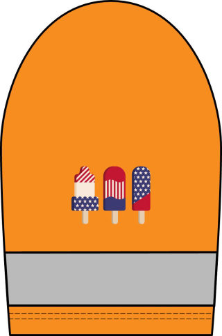 Uncle Sam Flag Graphic T-Shirt | High-Vis Orange Safety Shirt 3